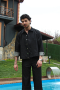 Raw Siyah Crop Ceket