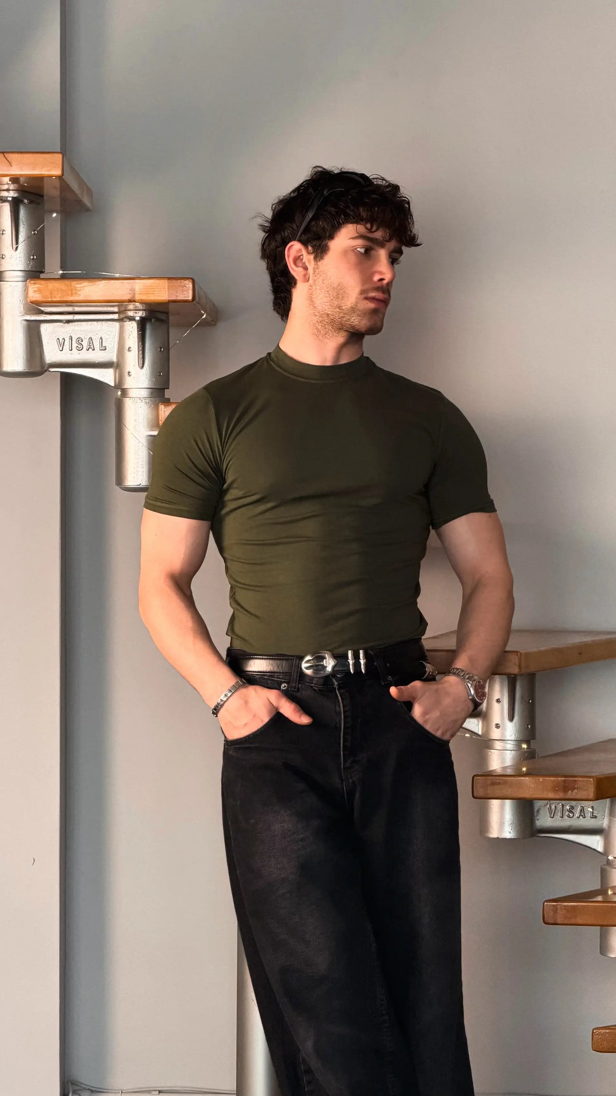 Slim Fit Baby Tee Haki