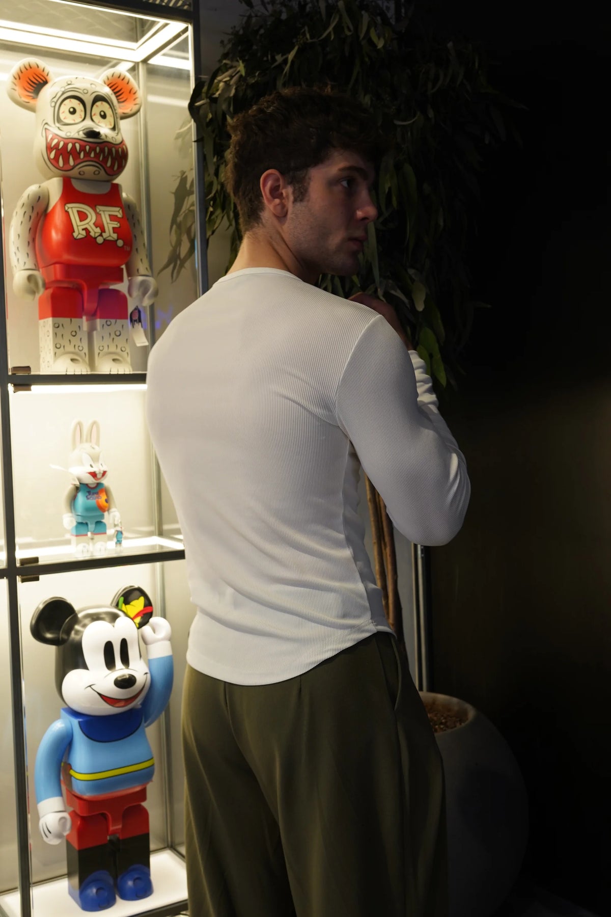 Henley Yaka Tshirt Beyaz