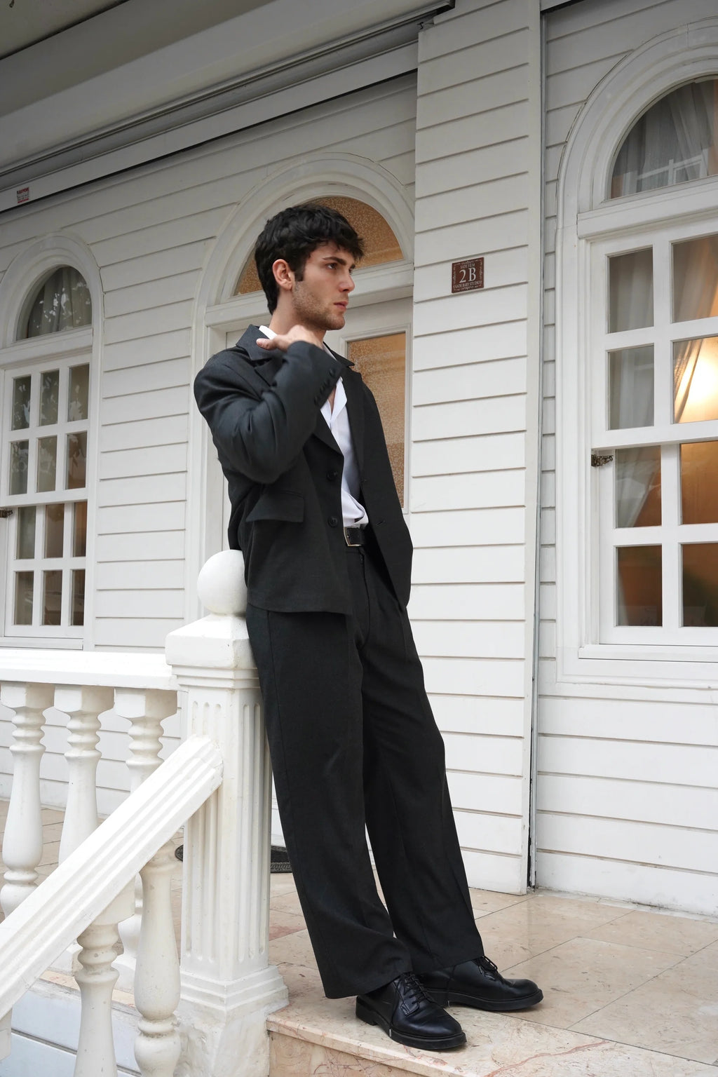 Oversize Koyu Gri Blazer Ceket