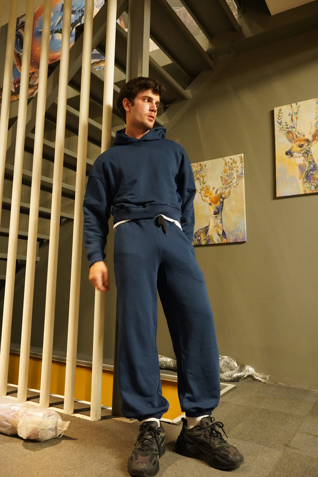 Baggy Lacivert Eşofman
