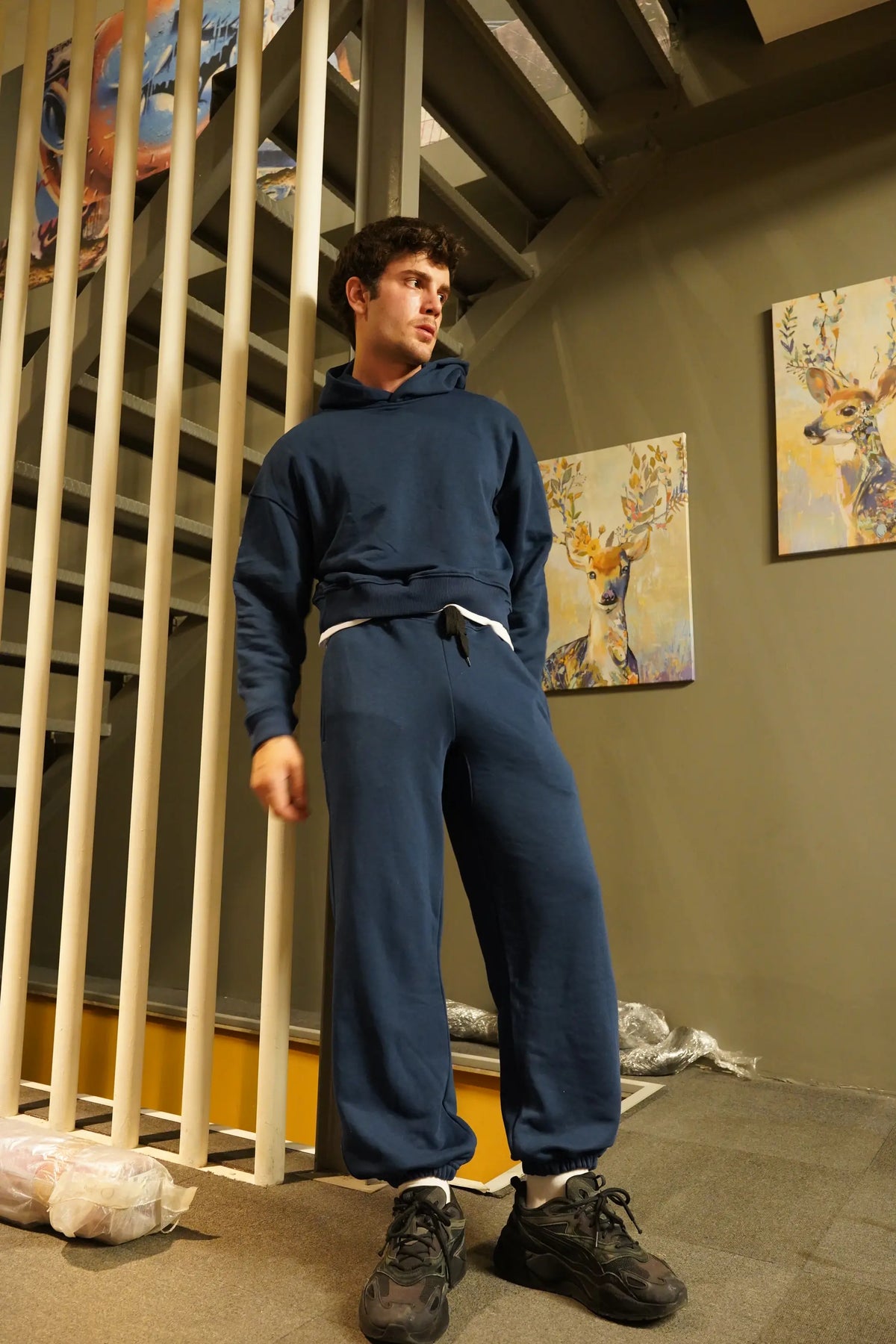 Baggy Lacivert Eşofman