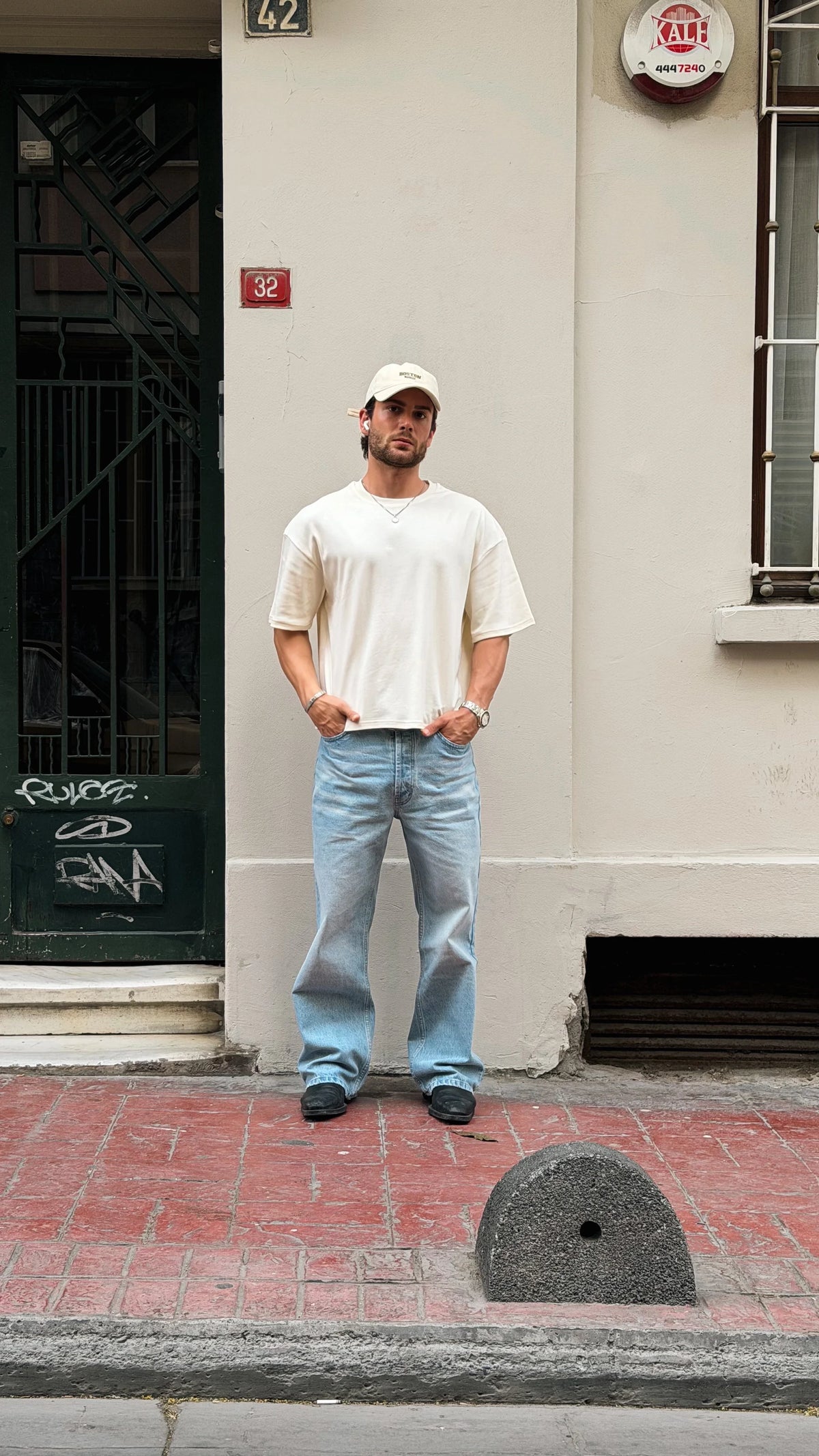 Kutup Beyazı Oversize Boxy Fit Tshirt