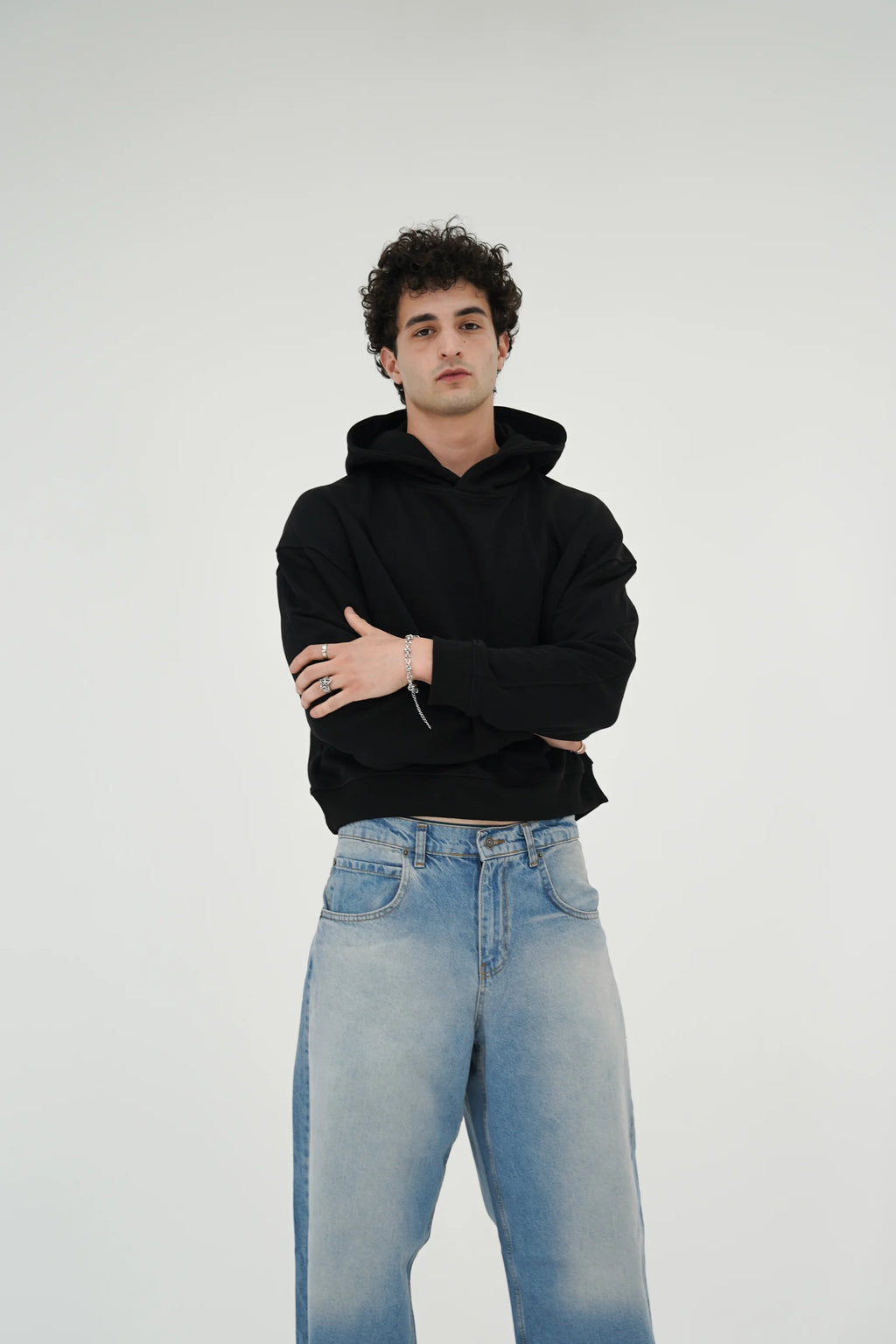 Boxy Siyah Sweatshirt