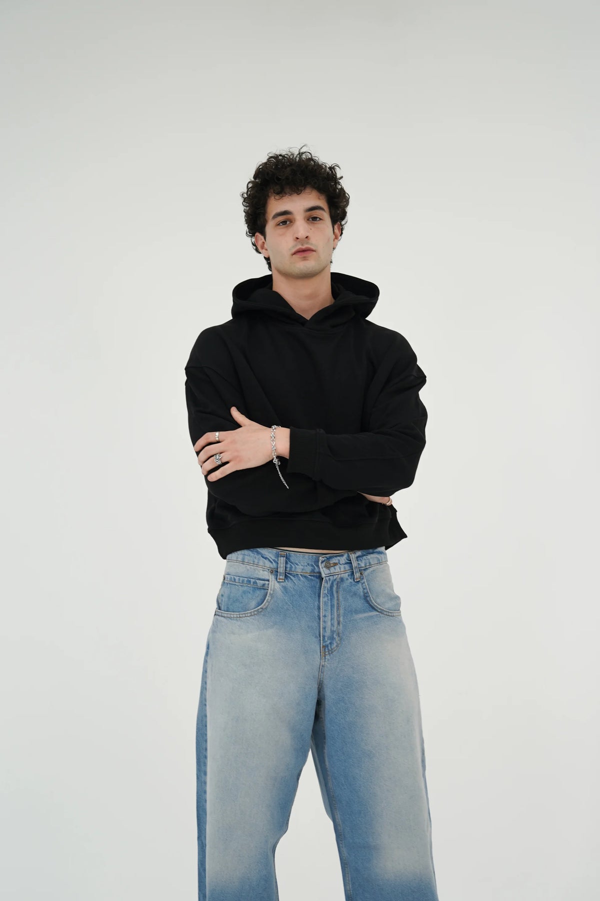 Boxy Siyah Sweatshirt