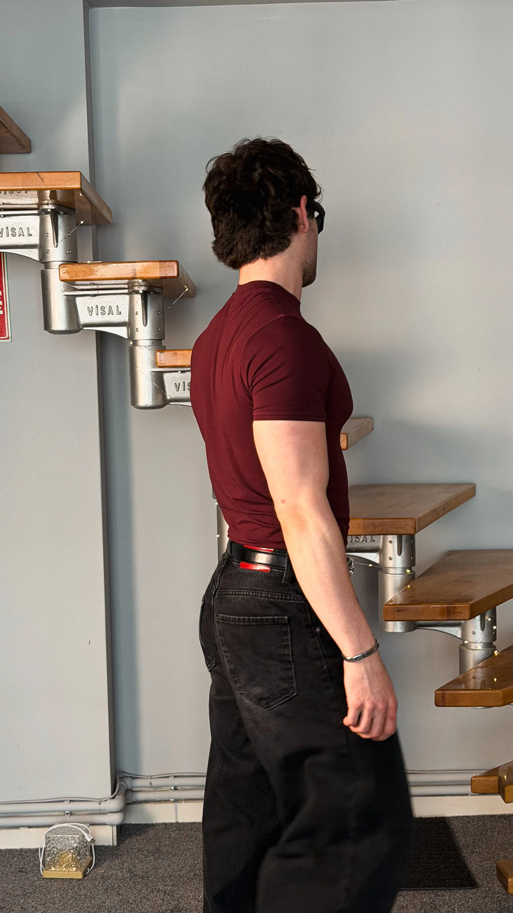 Slim Fit Baby tee Bordo