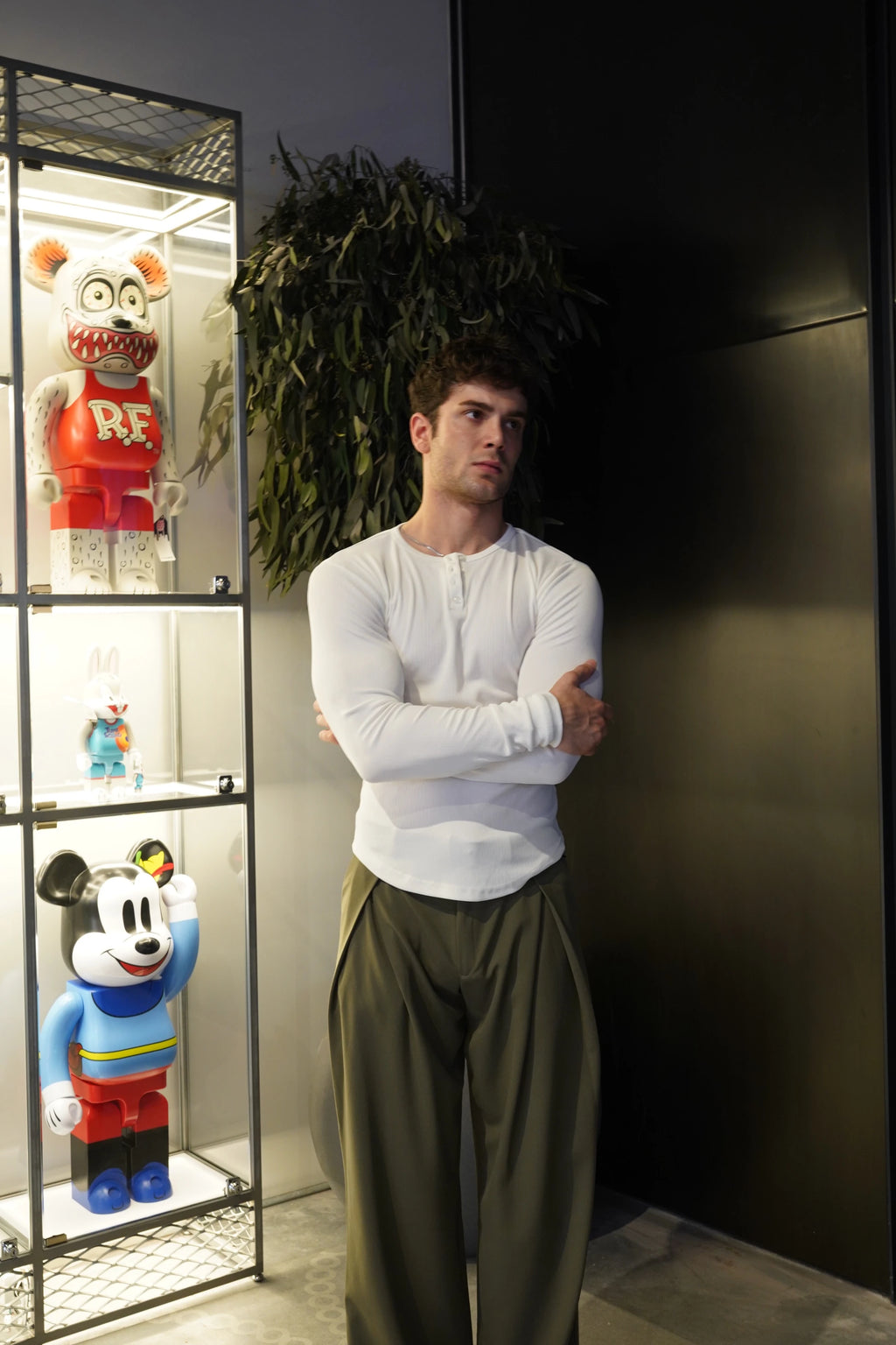Henley Yaka Tshirt Beyaz