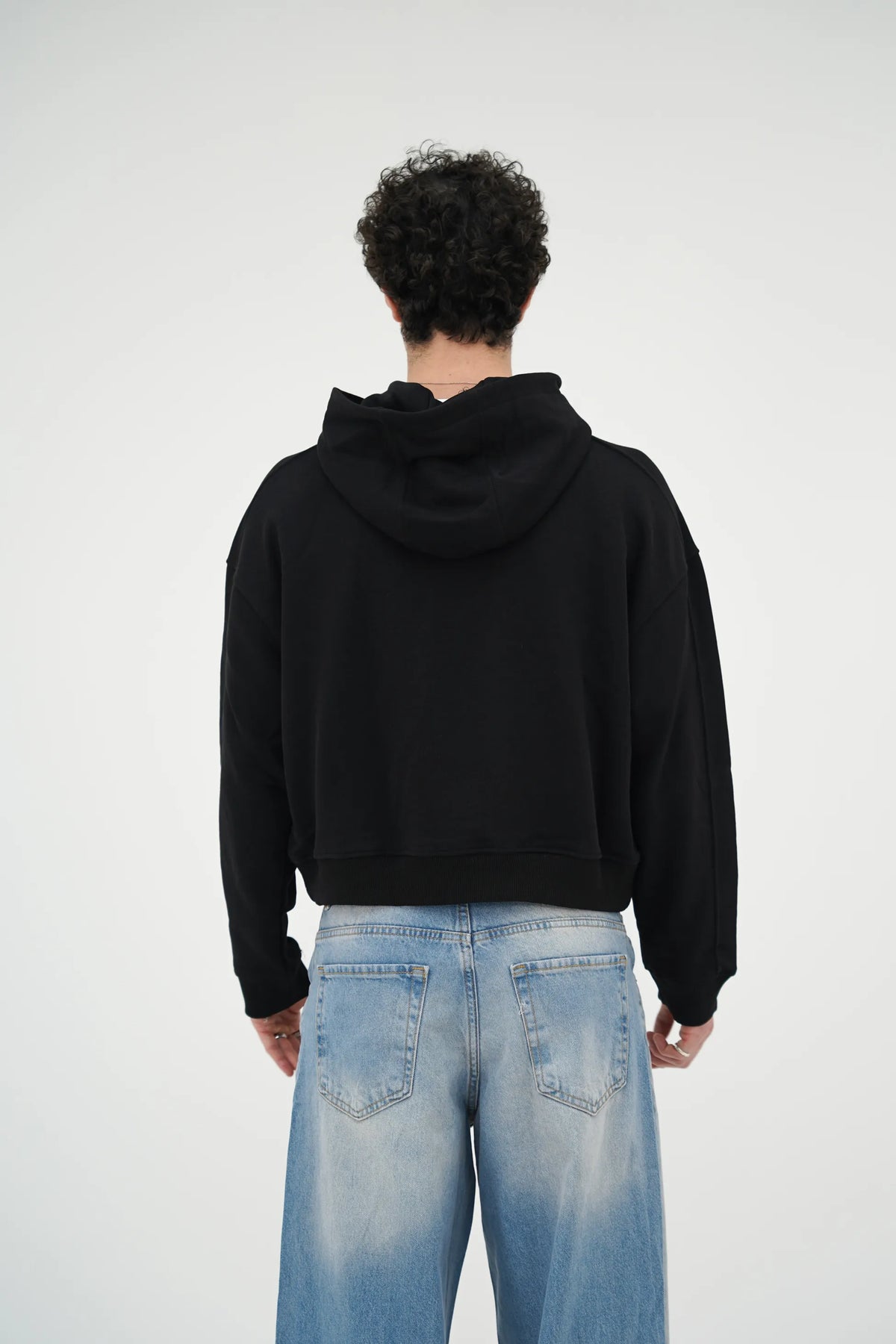 Boxy Siyah Sweatshirt