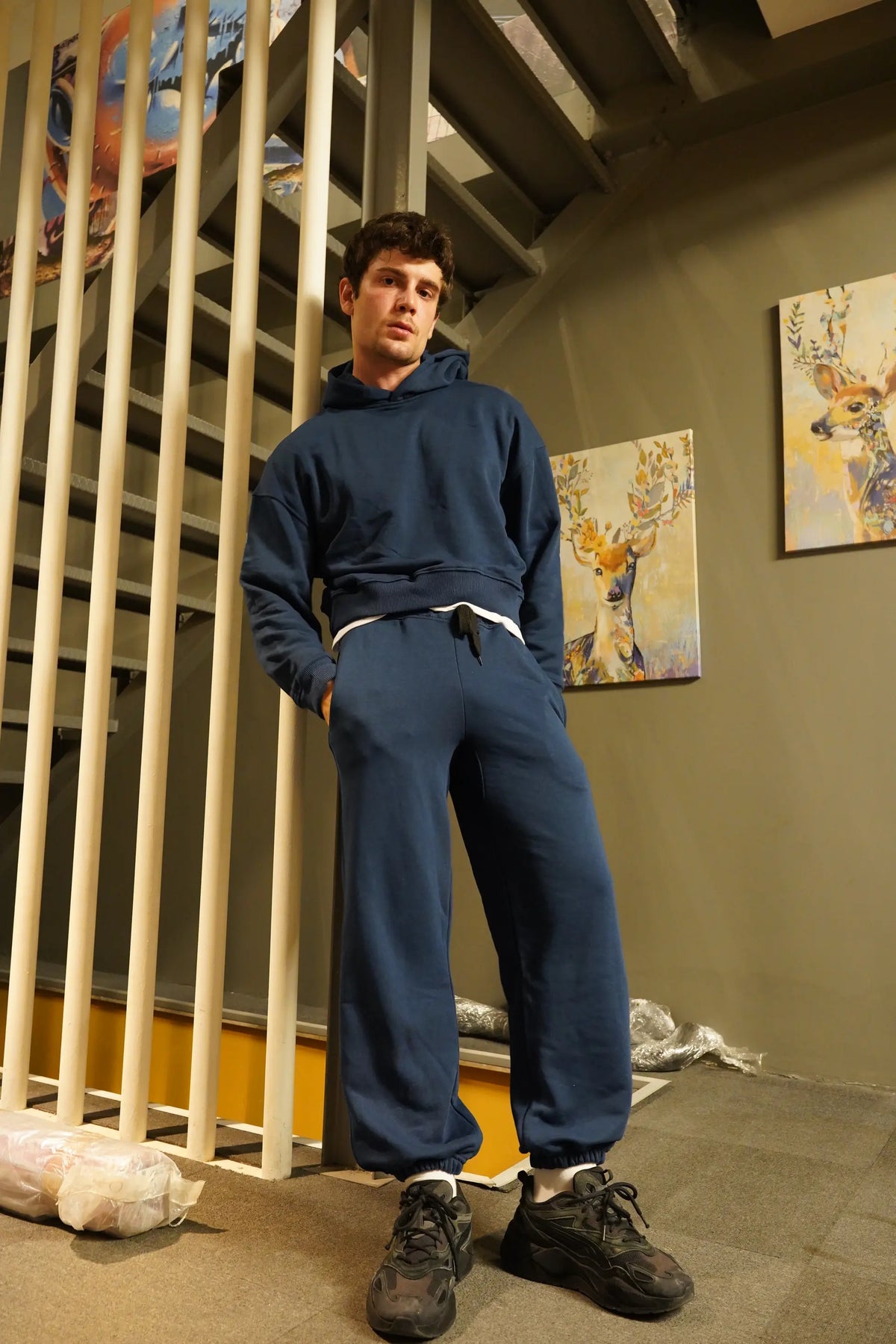 Baggy Lacivert Eşofman