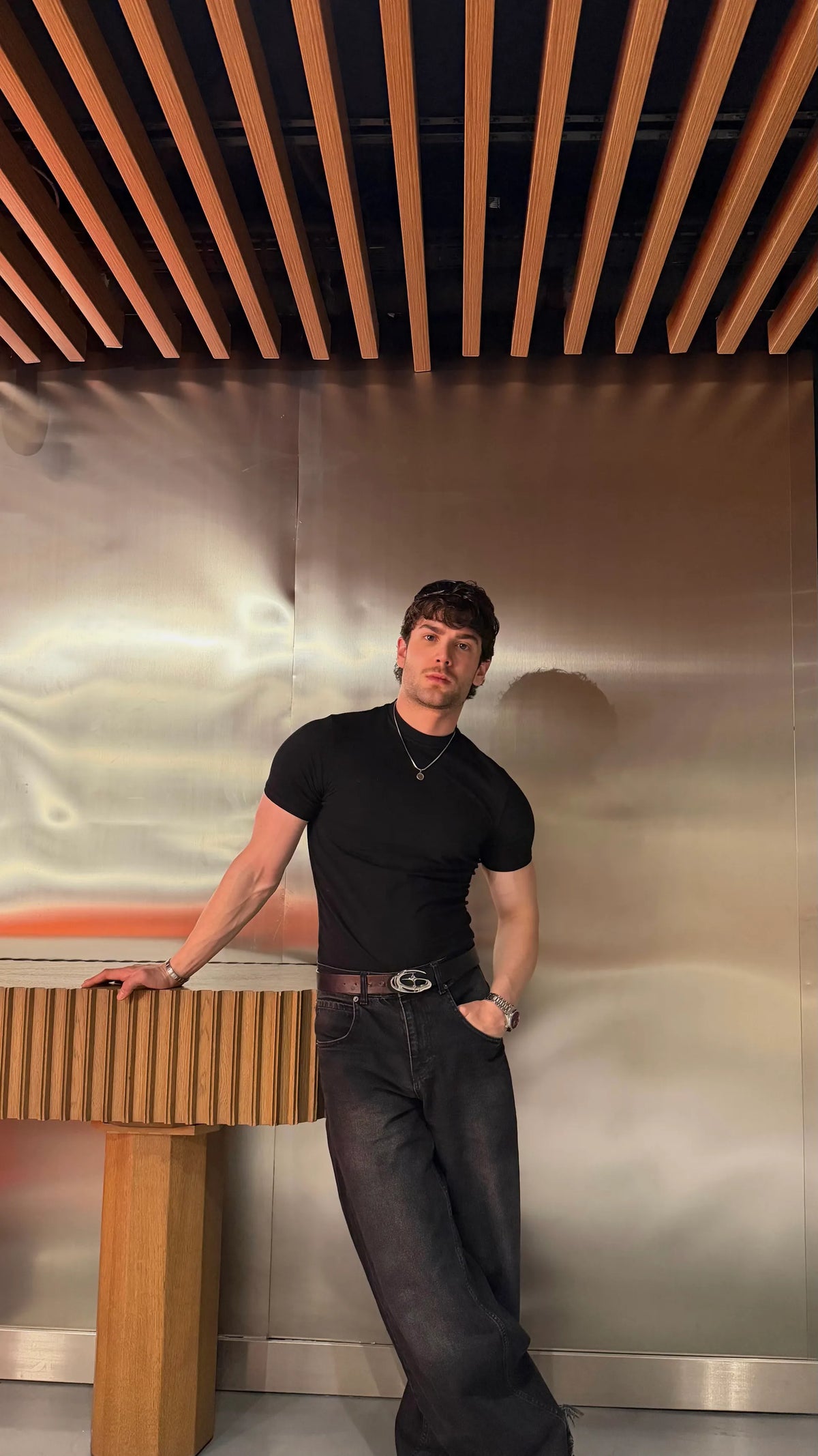 Slim Fit Baby Tee Siyah