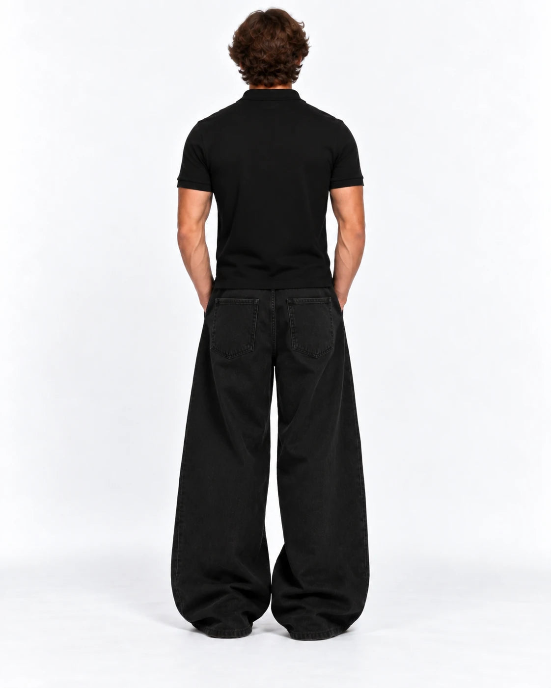 Polo Yaka Baby Tee Siyah