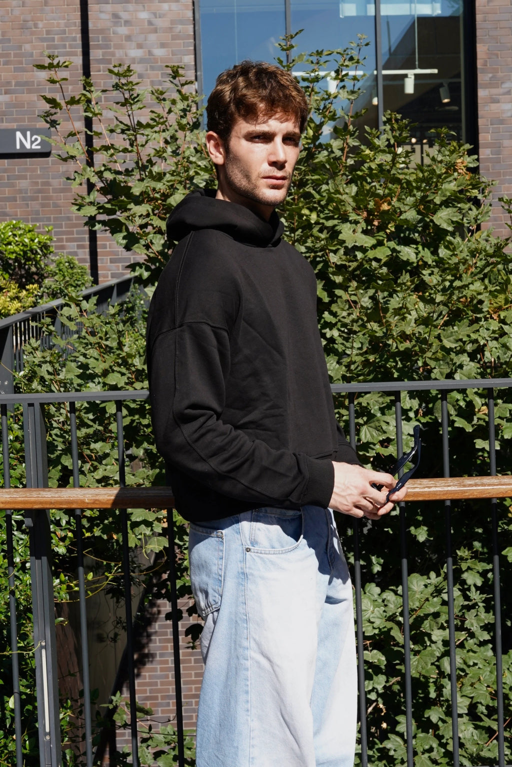 Boxy Siyah Sweatshirt