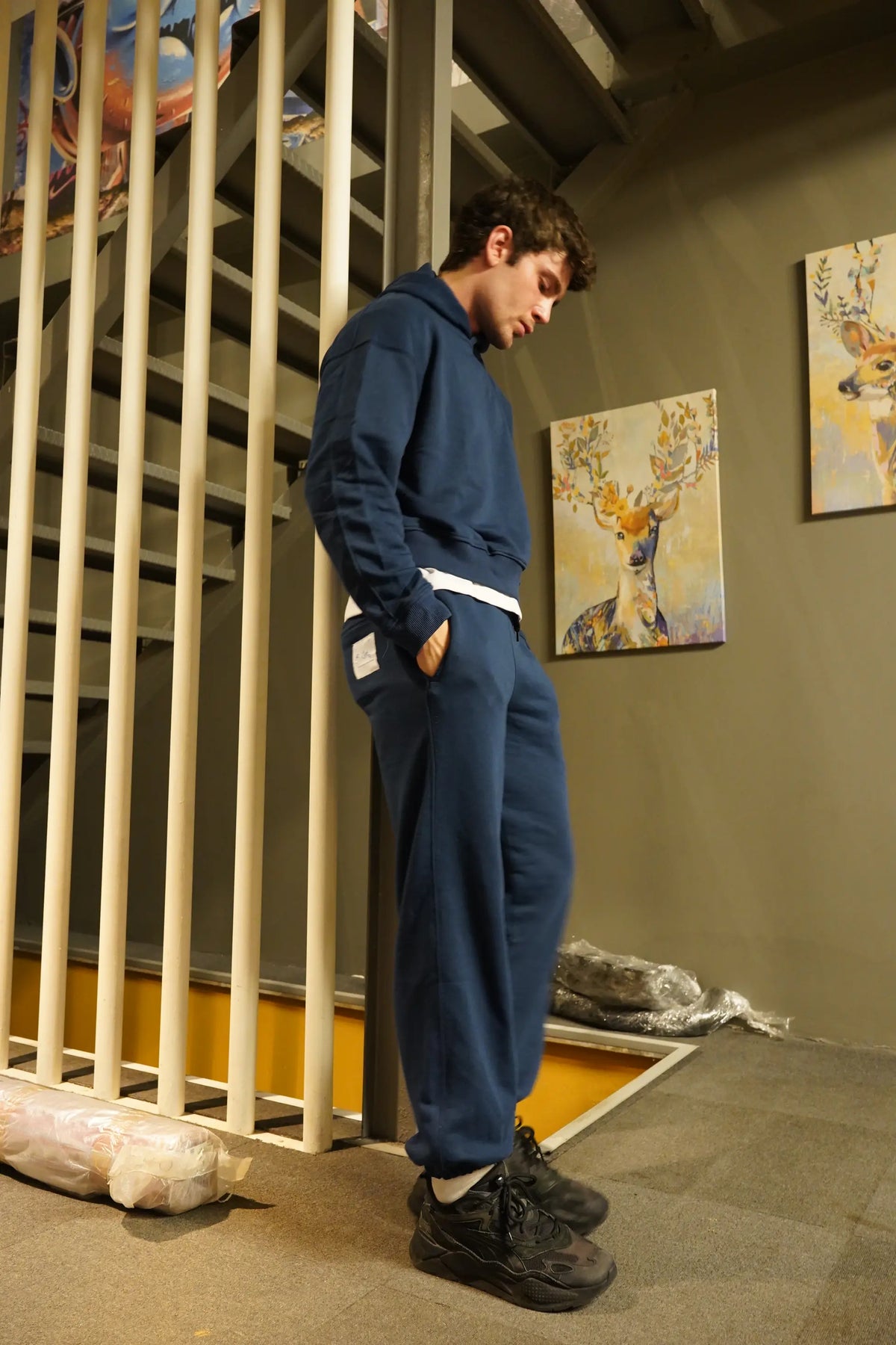 Baggy Lacivert Eşofman